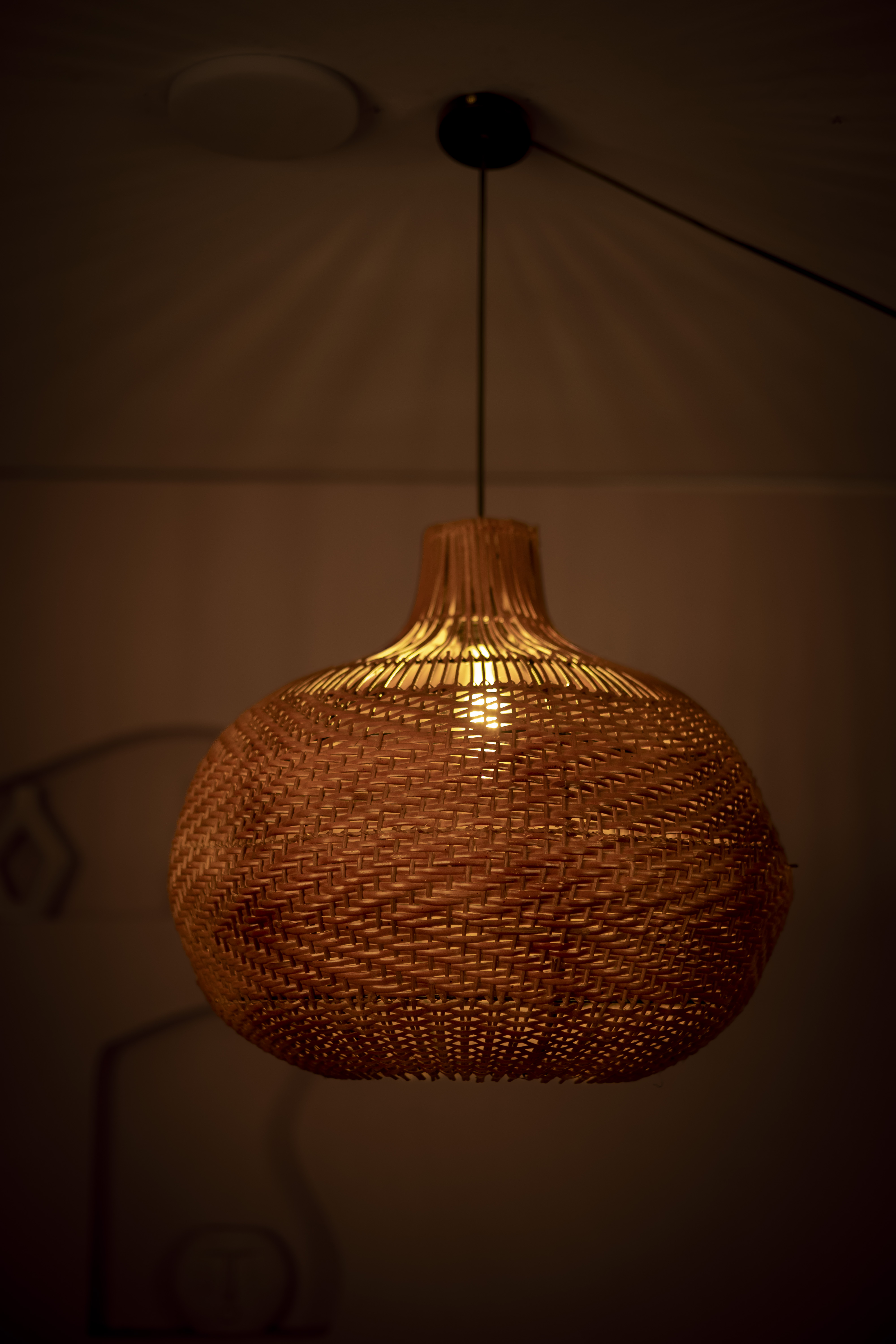 Rattan Light |  Chandelier Lamp | Hanging light view 3
