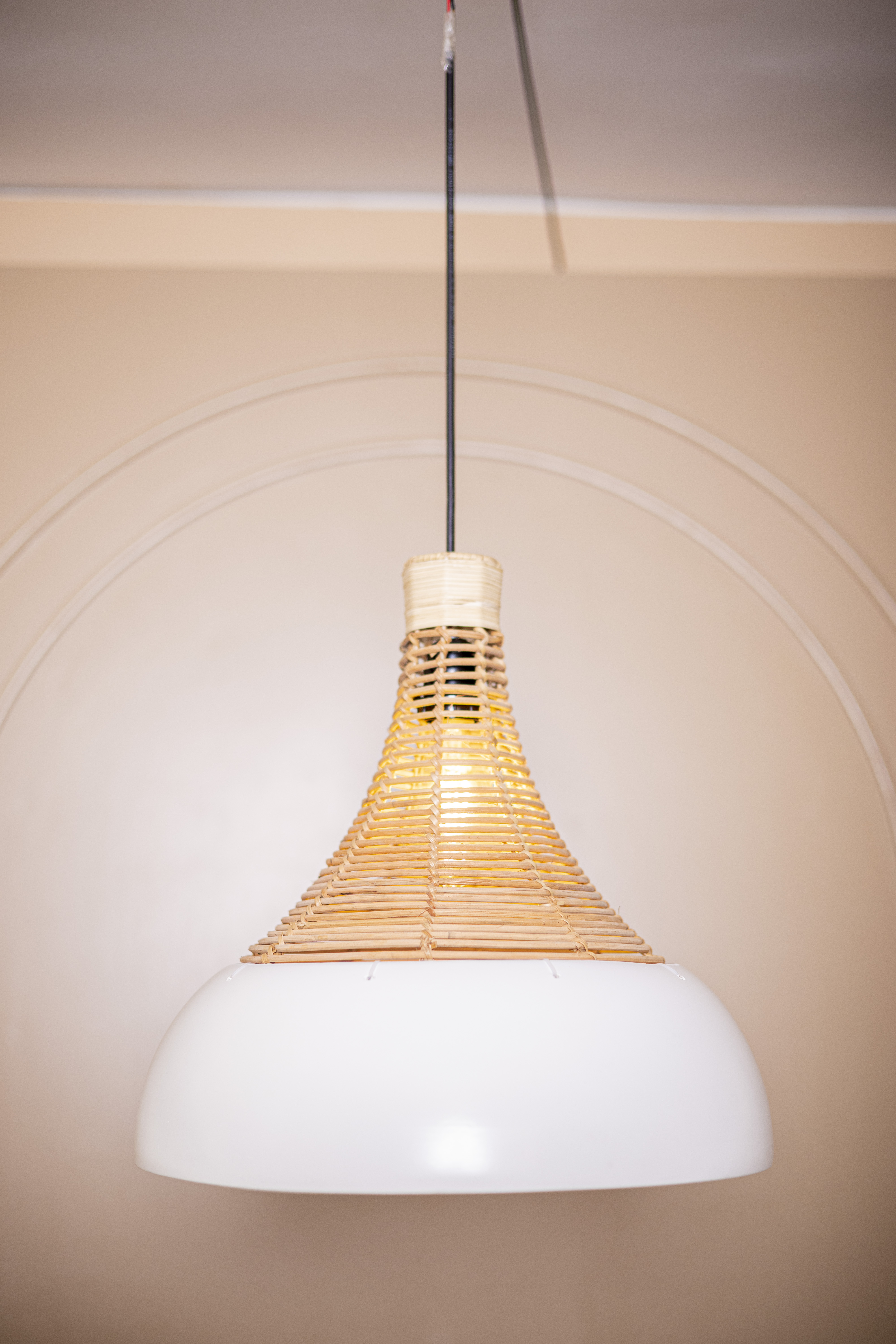 Bamboo and Rattan Light |  Chandelier Lamp | Hanging light view 2