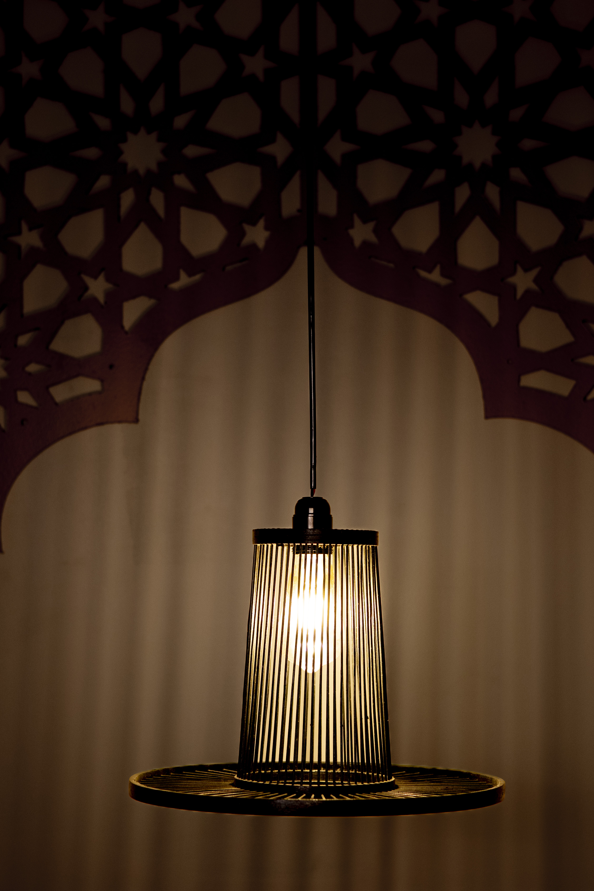 Bamboo Light |  Chandelier Lamp | Hanging light view 2