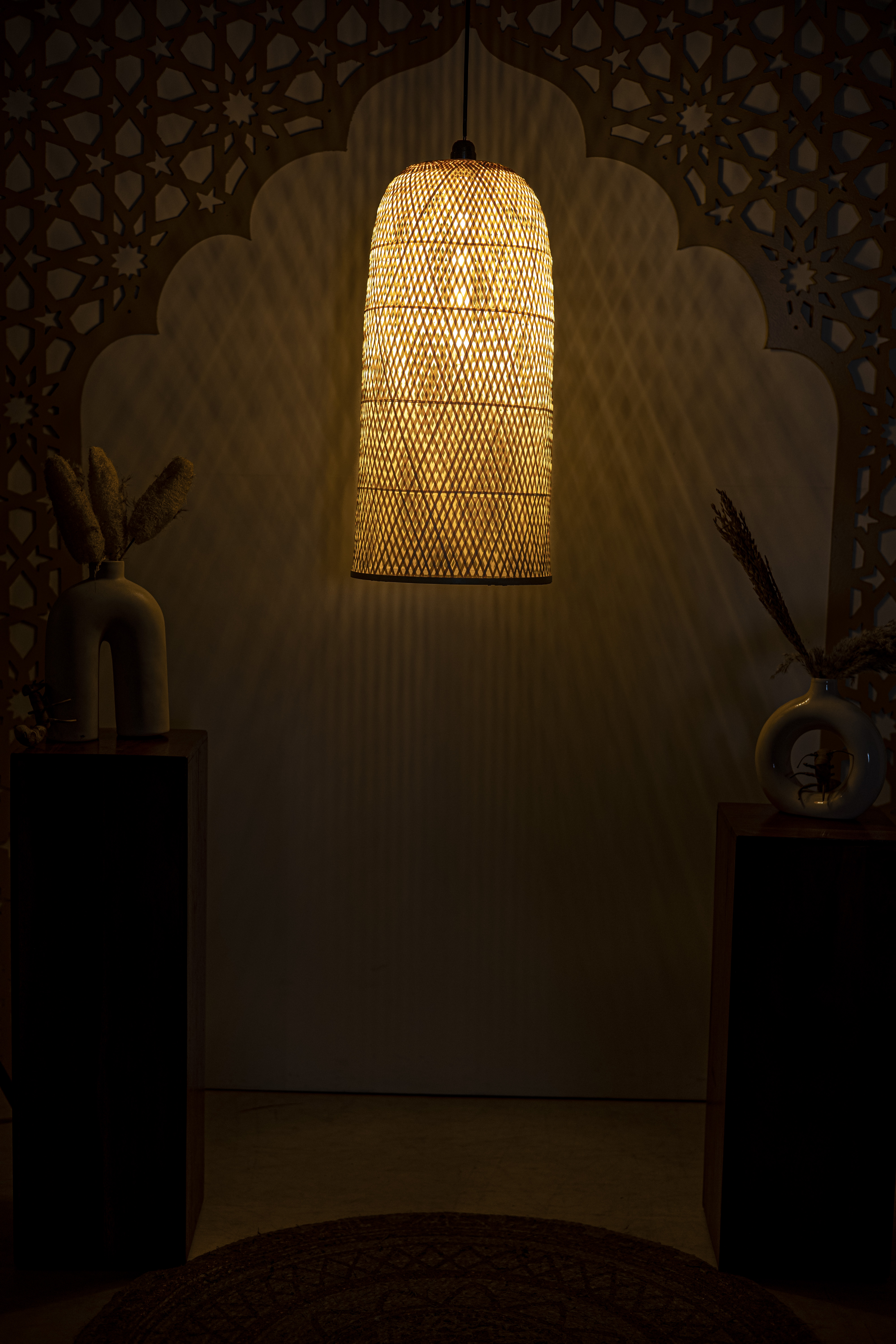 Bamboo Light |  Chandelier Lamp | Hanging light view 4