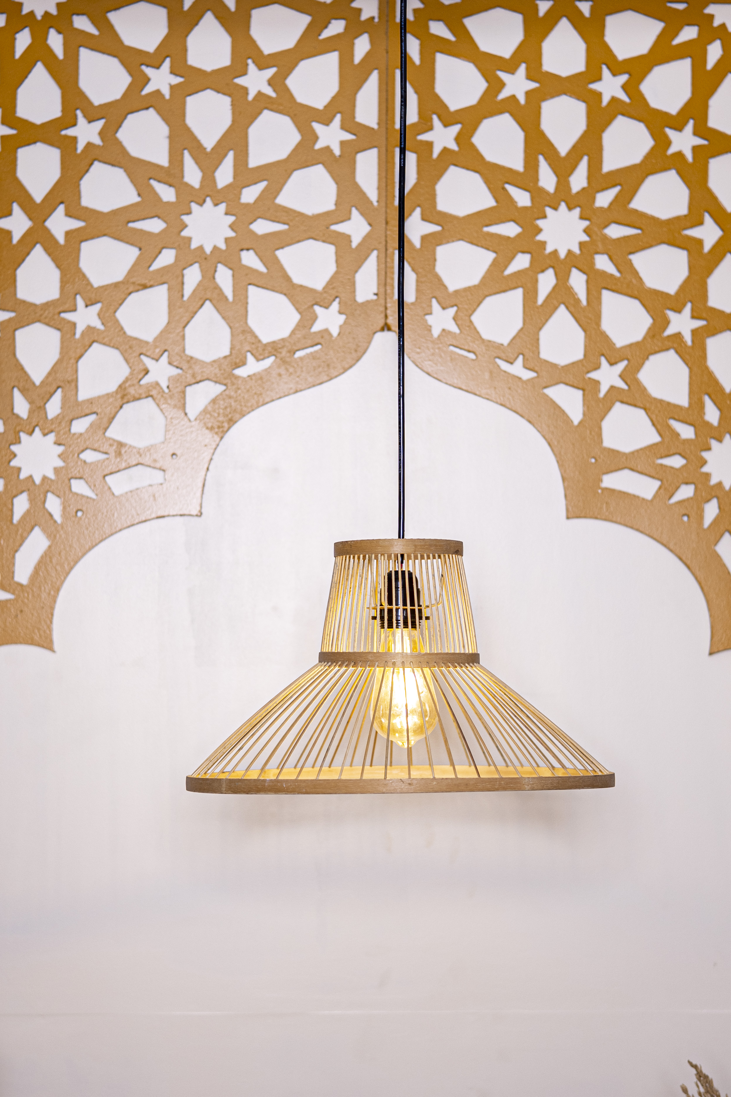 Bamboo Light |  Chandelier Lamp | Hanging light view 4
