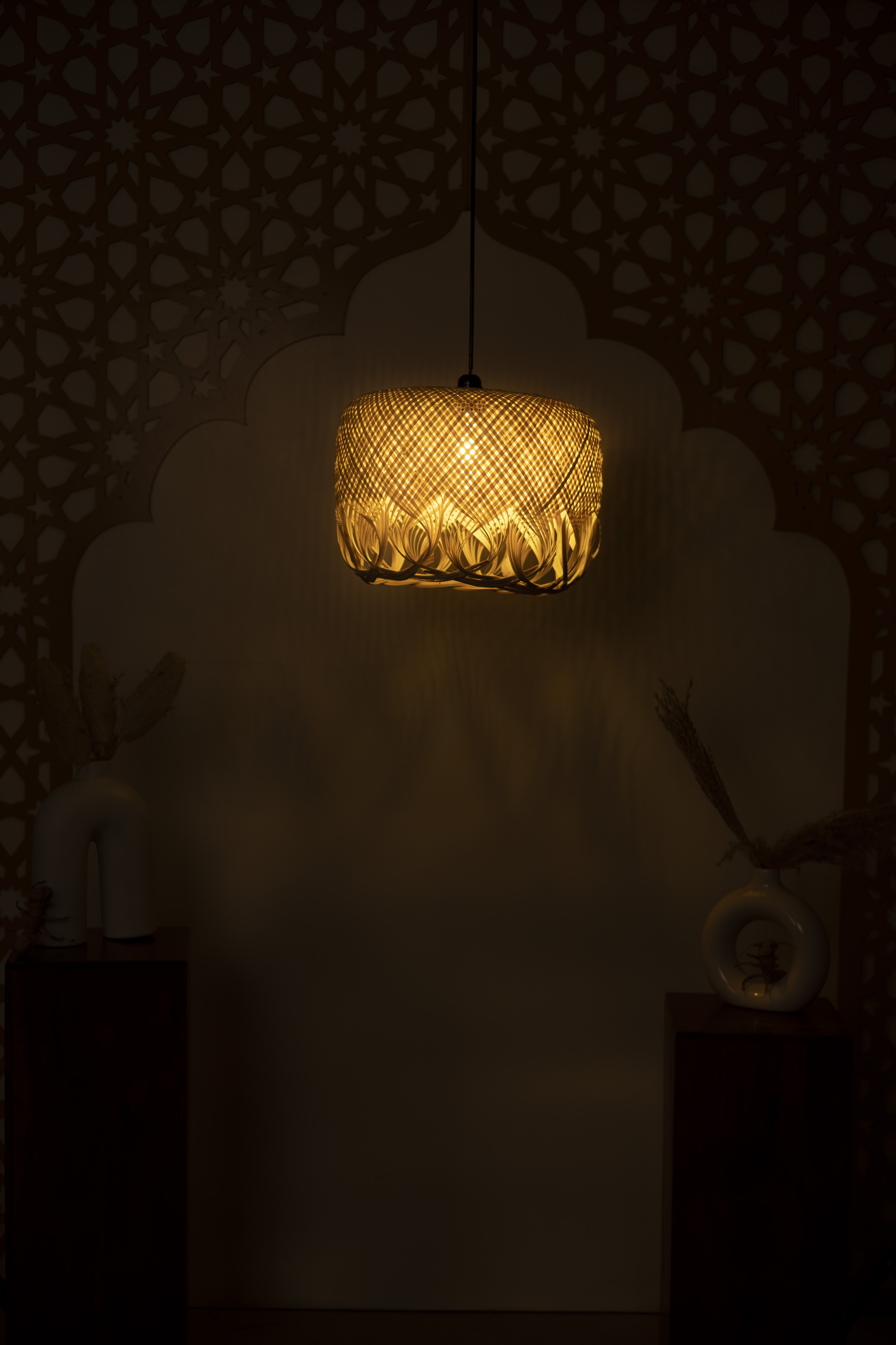 Bamboo Light |  Chandelier Lamp | Hanging light view 3