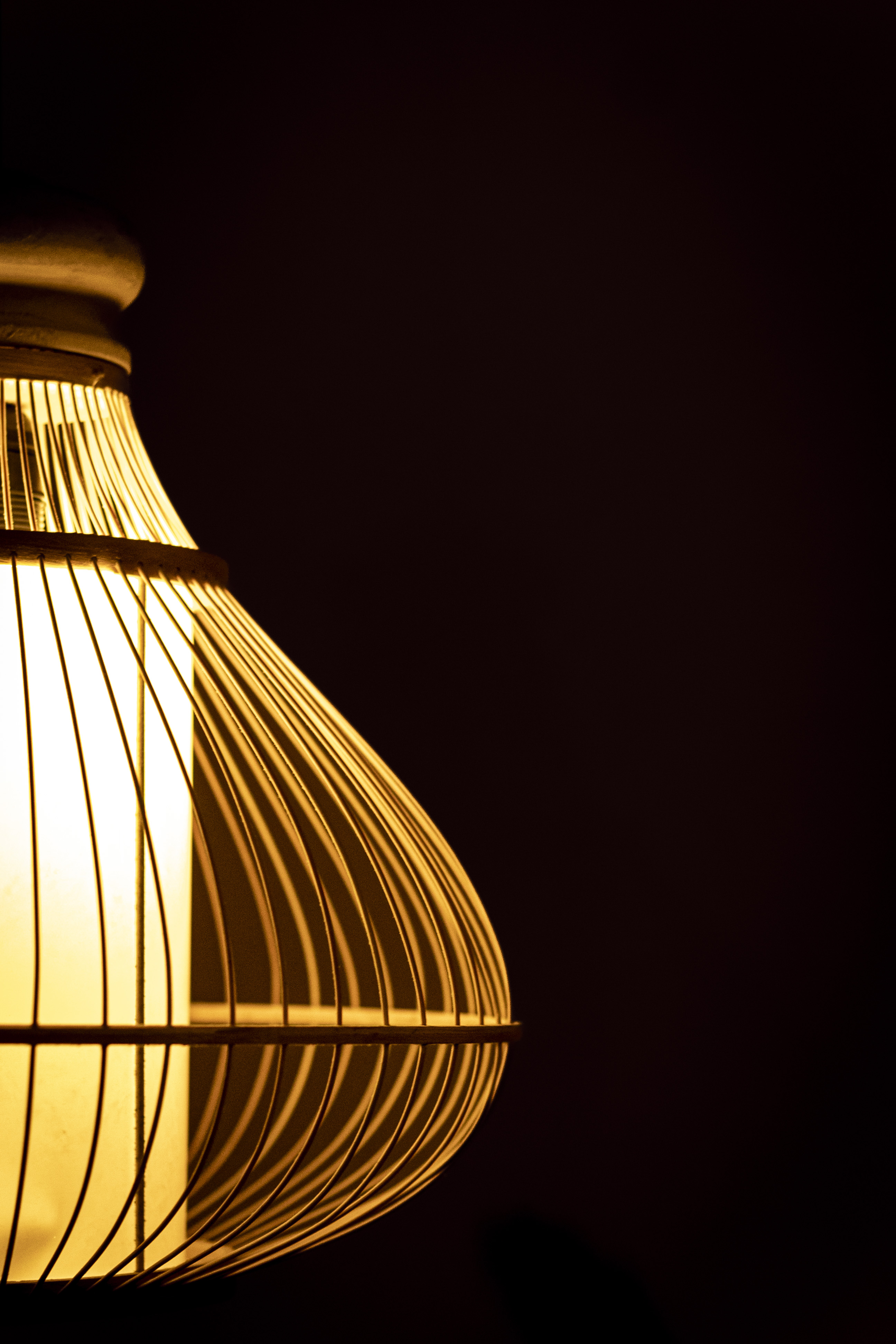 Bamboo Light with Acrylic sheet |  Chandelier Lamp | Hanging light view 4