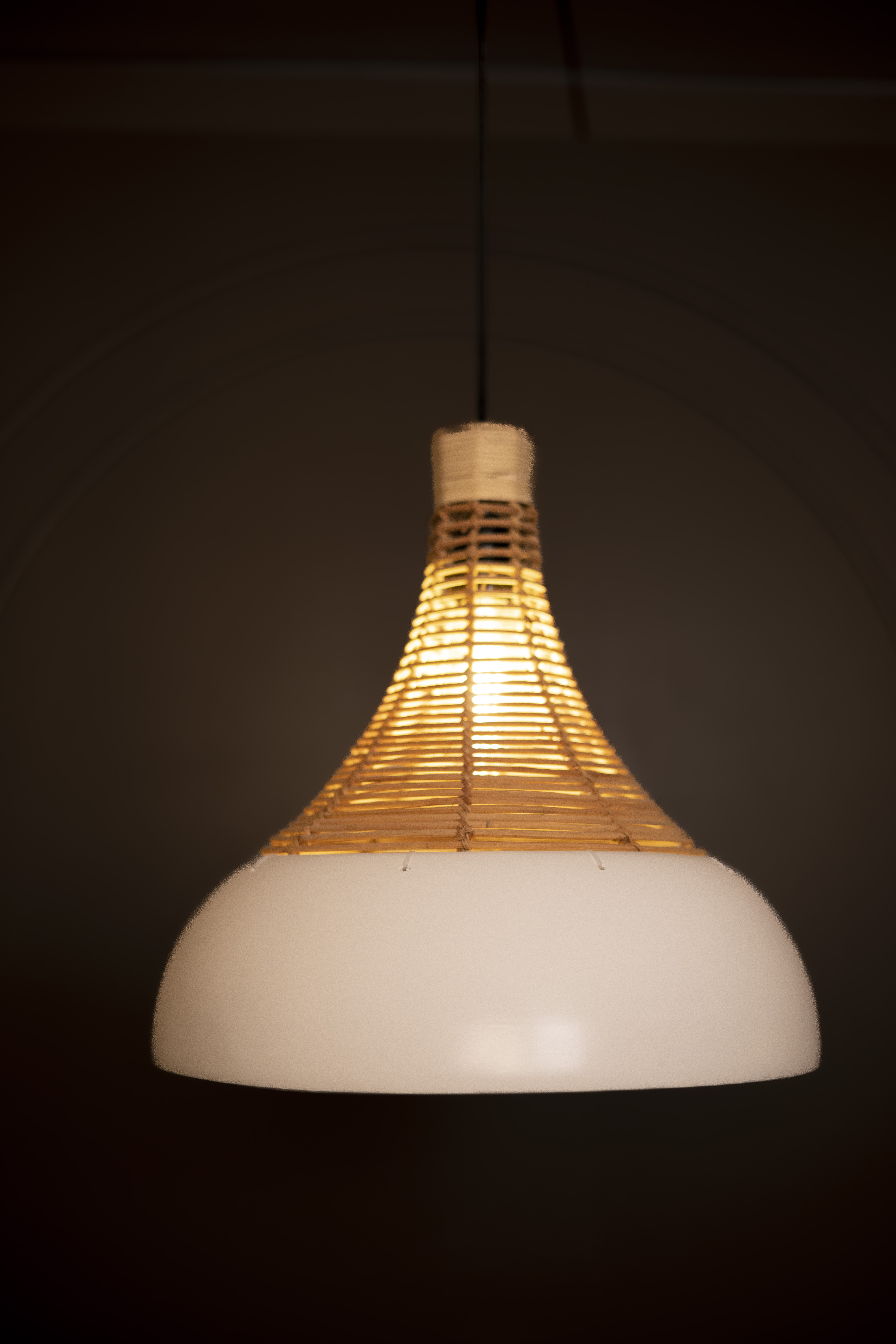 Bamboo and Rattan Light |  Chandelier Lamp | Hanging light view 3