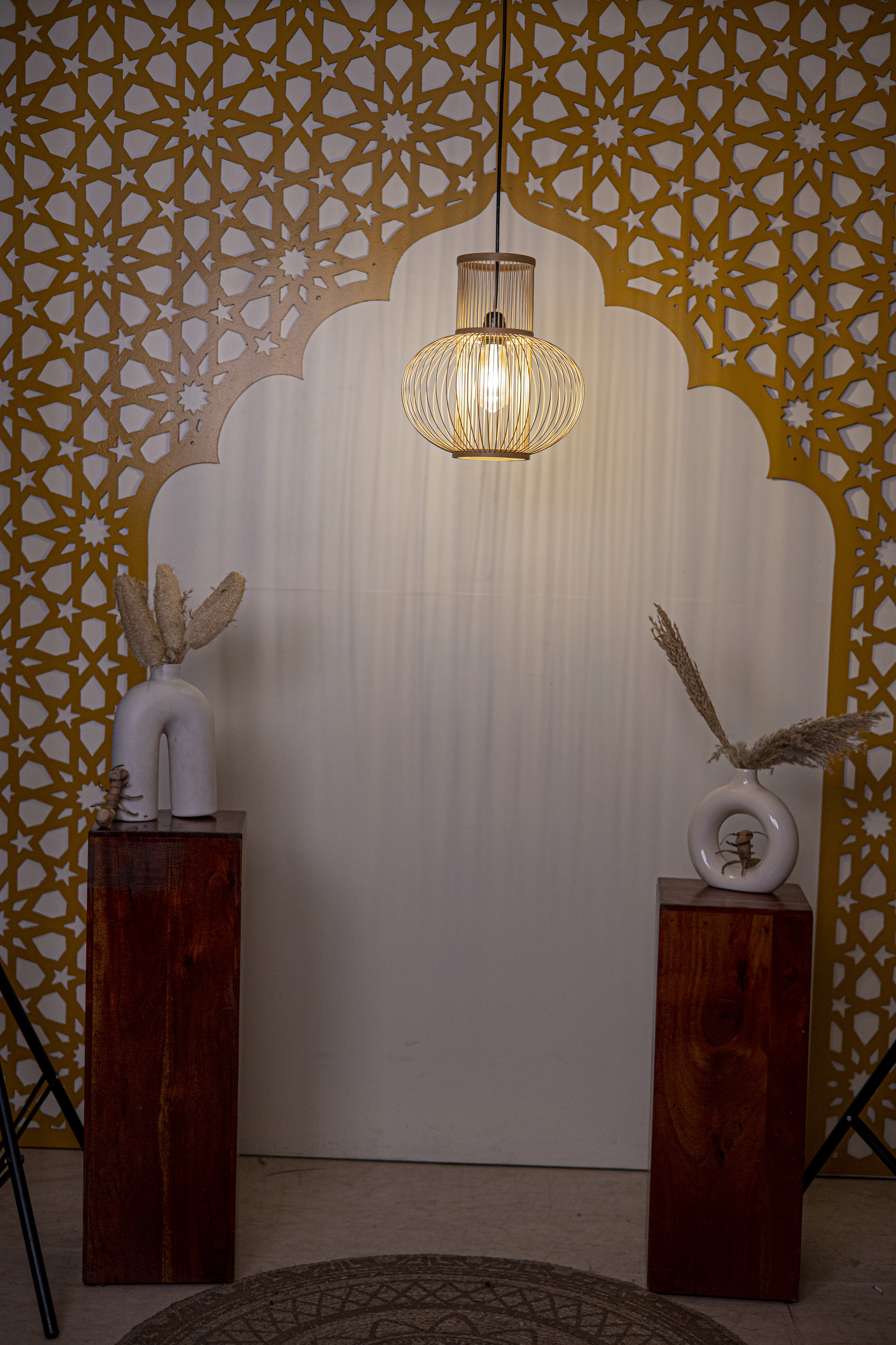 Bamboo Light |  Chandelier Lamp | Hanging light view 3