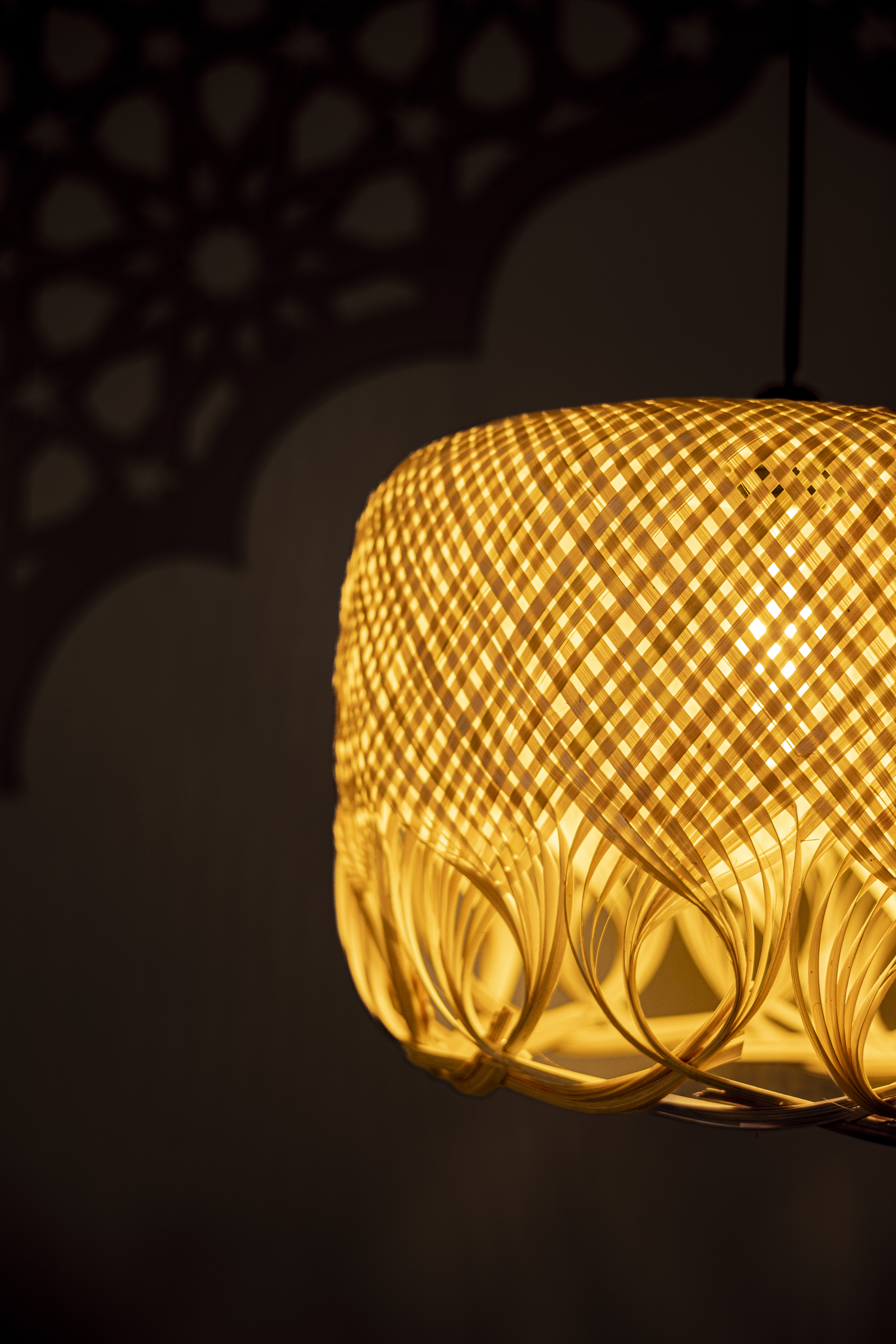 Bamboo Light |  Chandelier Lamp | Hanging light view 4