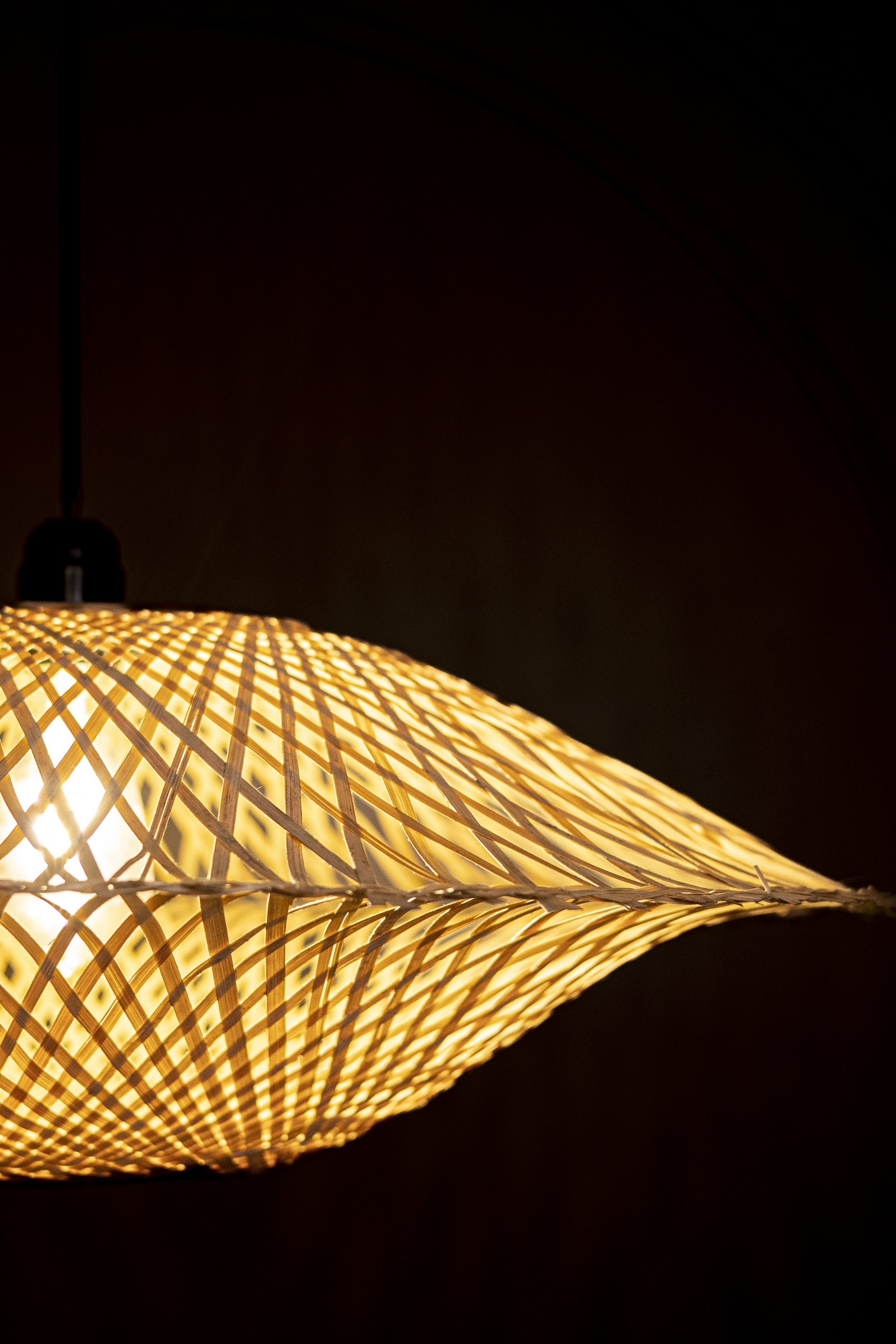 Bamboo Light |  Chandelier Lamp | Hanging light view 2