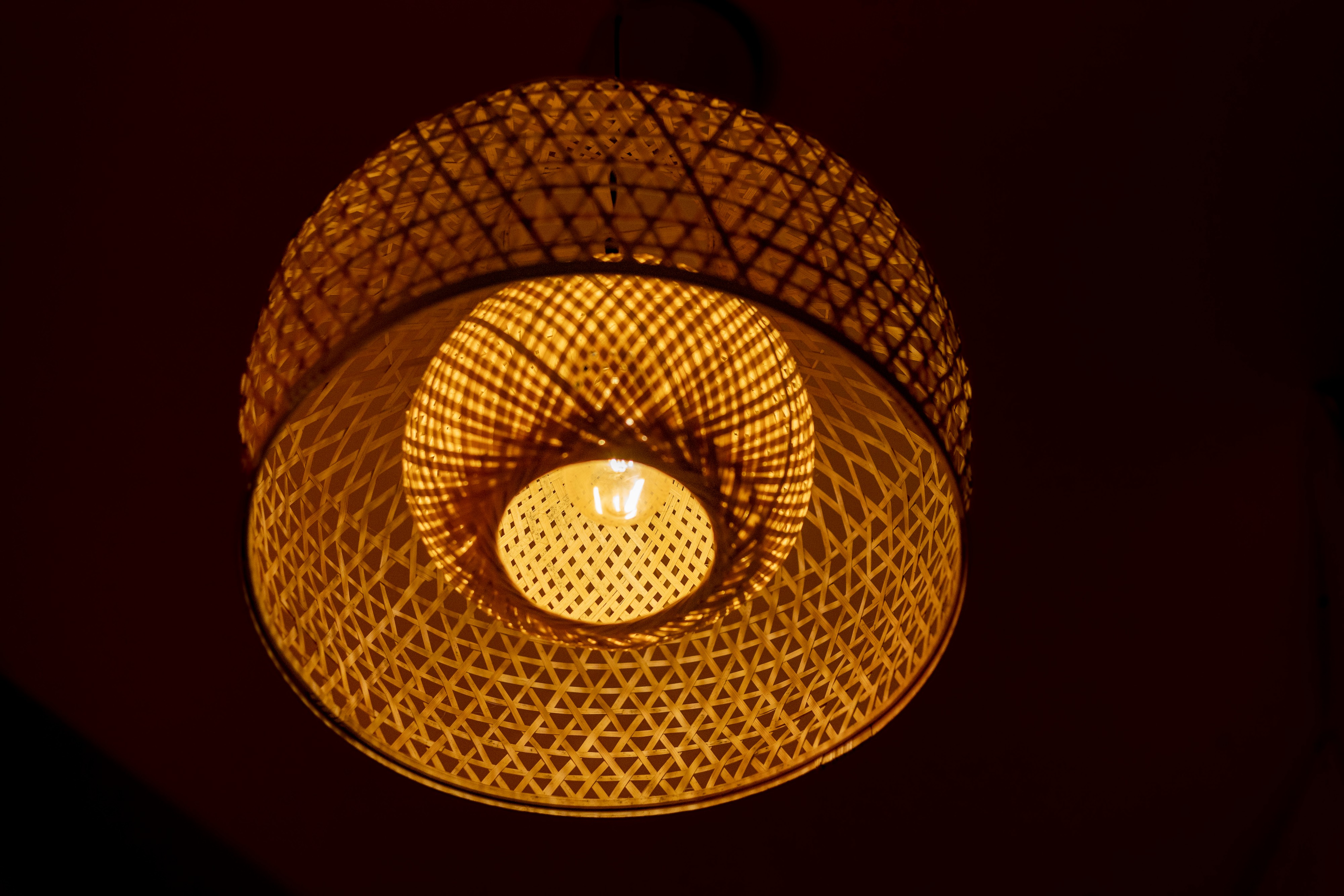 Bamboo Light |  Chandelier Lamp | Hanging light view 2