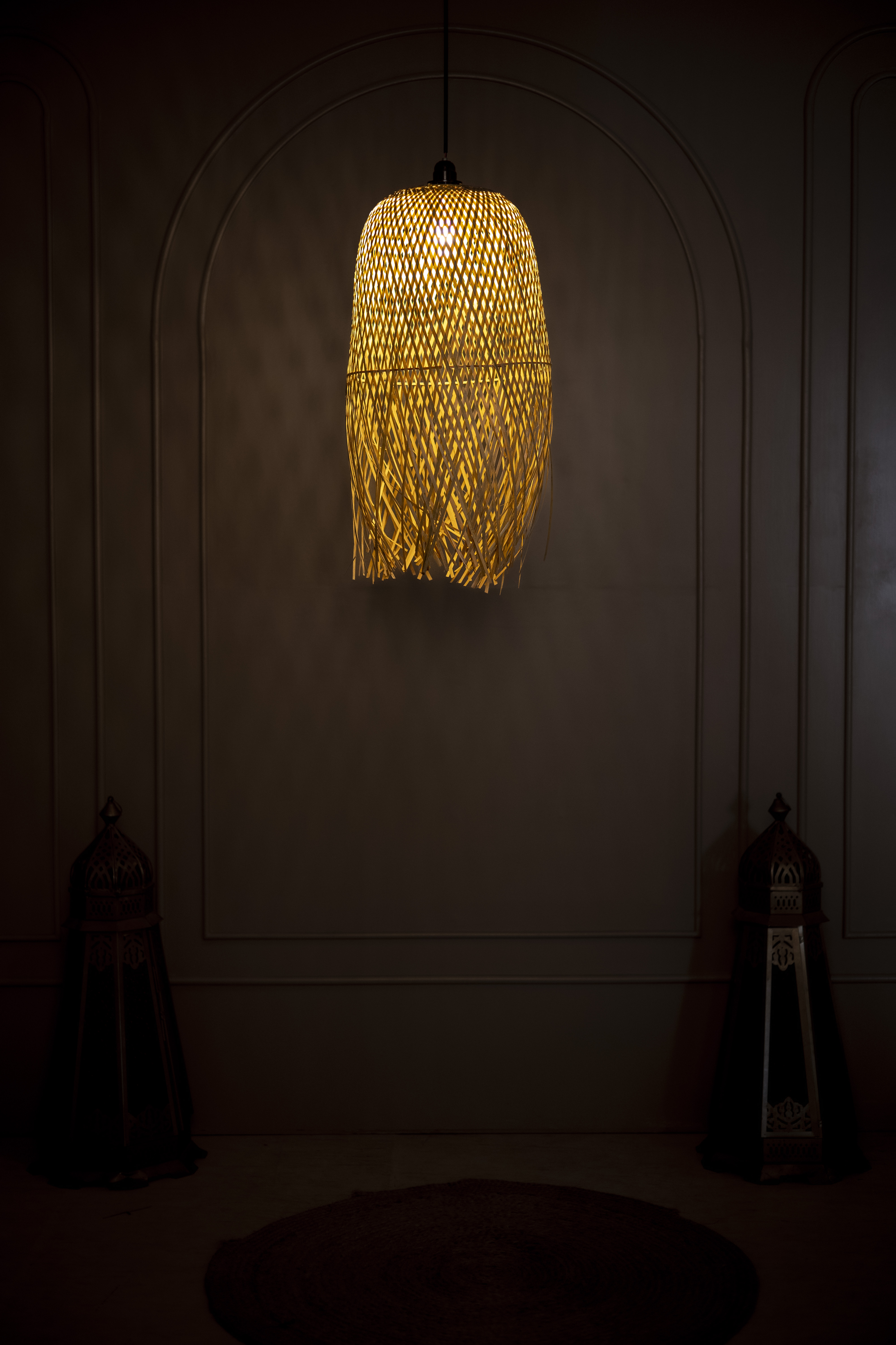 Bamboo Light |  Chandelier Lamp | Hanging light view 3