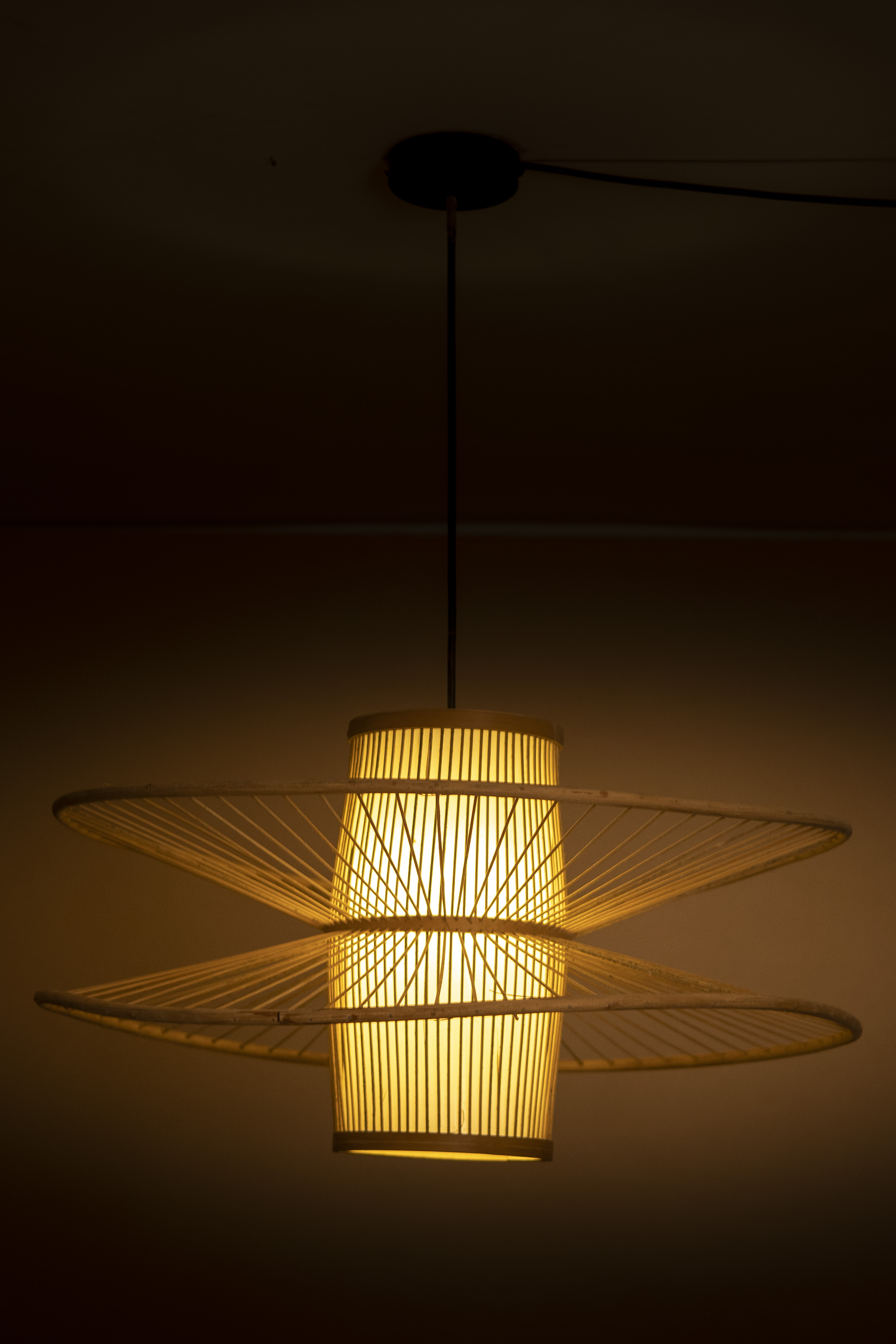 Bamboo Light |  Chandelier Lamp | Hanging light view 3