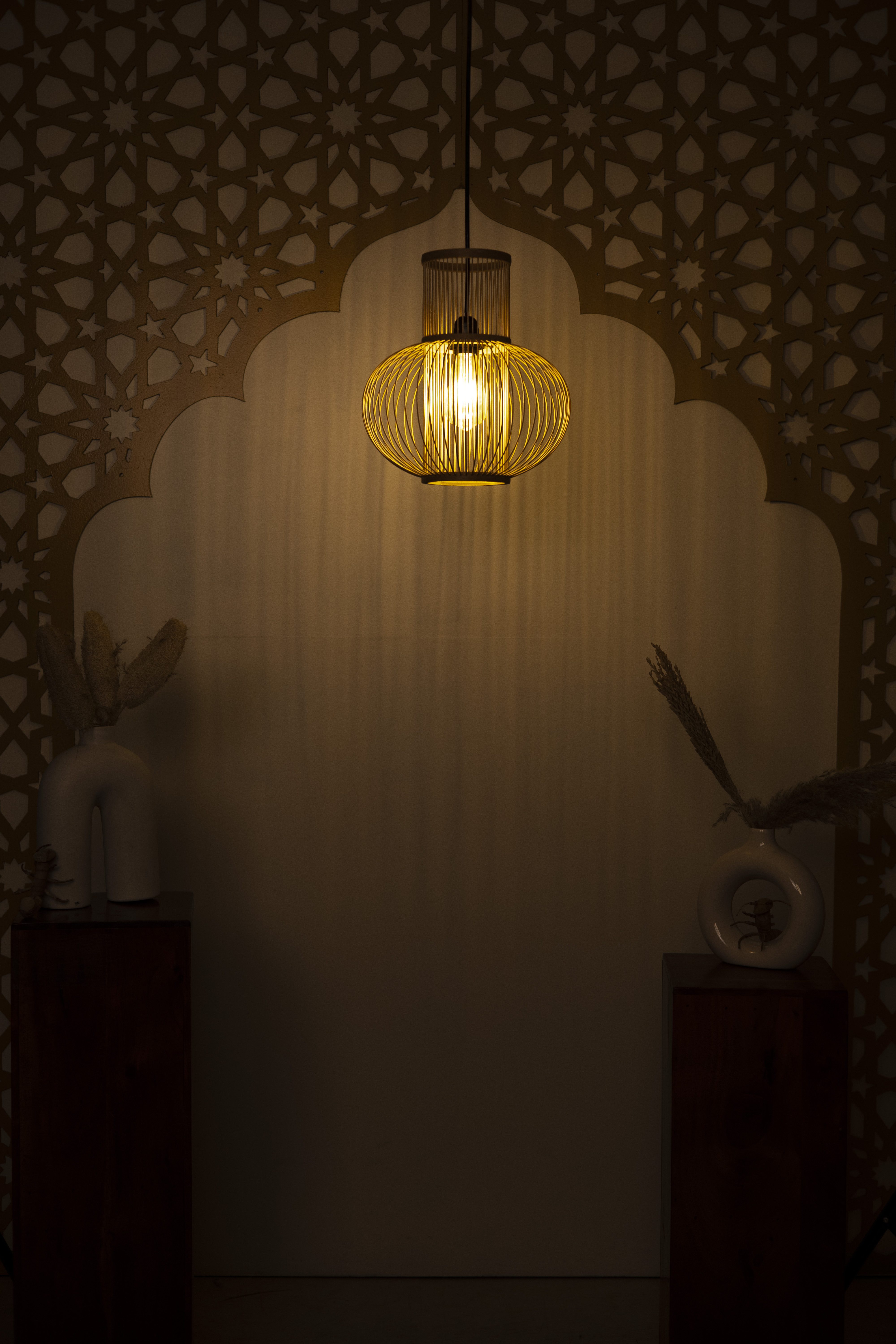 Bamboo Light |  Chandelier Lamp | Hanging light view 4