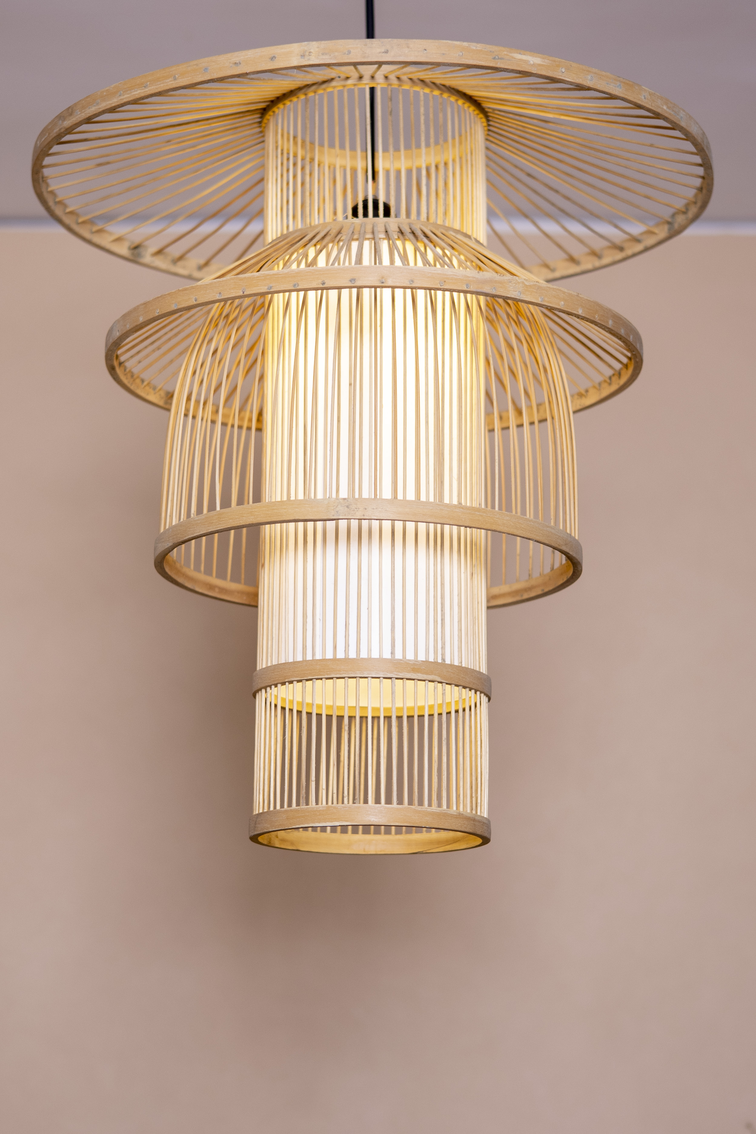 Bamboo Light with acryllic sheet | Chandelier Lamp | Hanging light