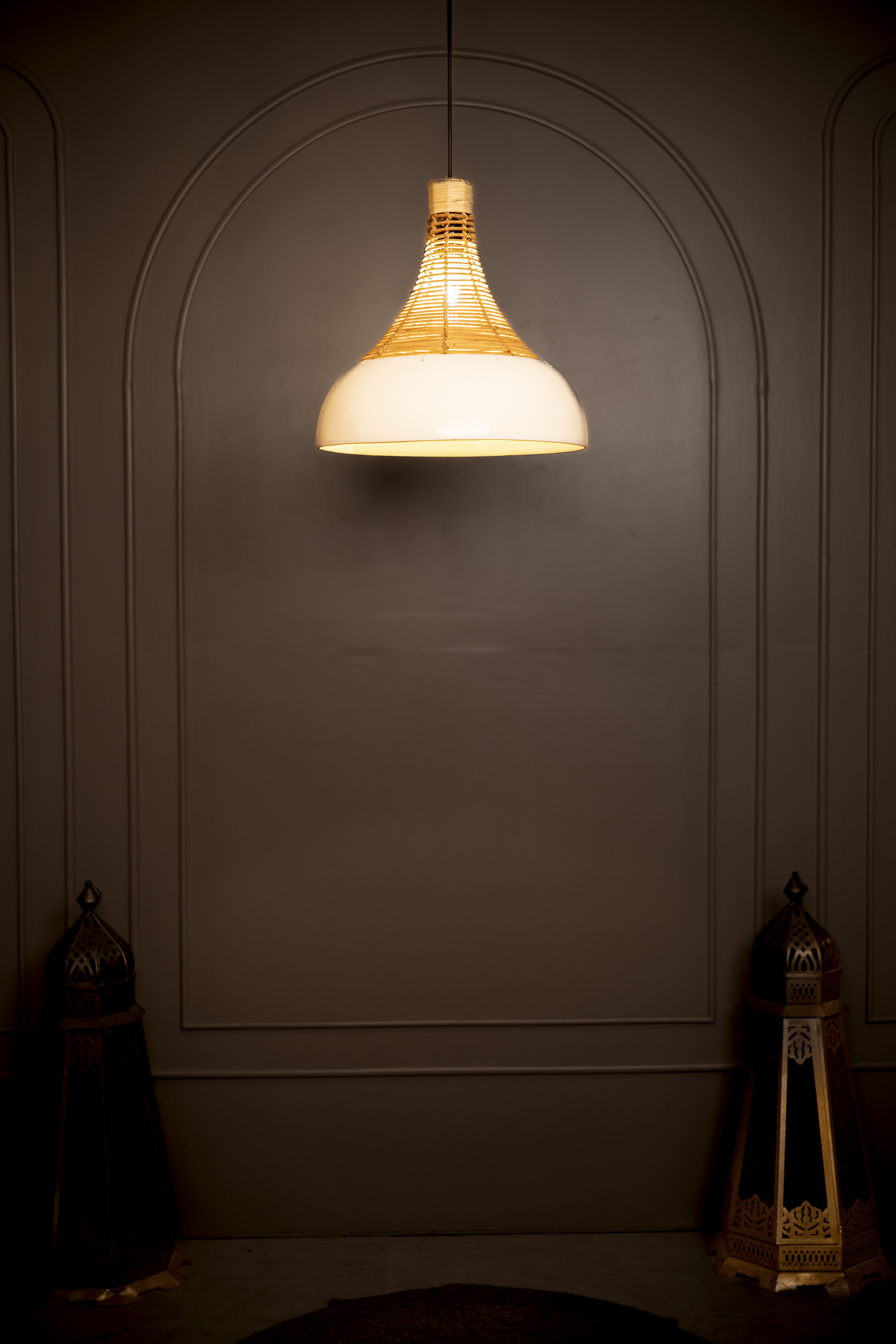 Bamboo and Rattan Light |  Chandelier Lamp | Hanging light