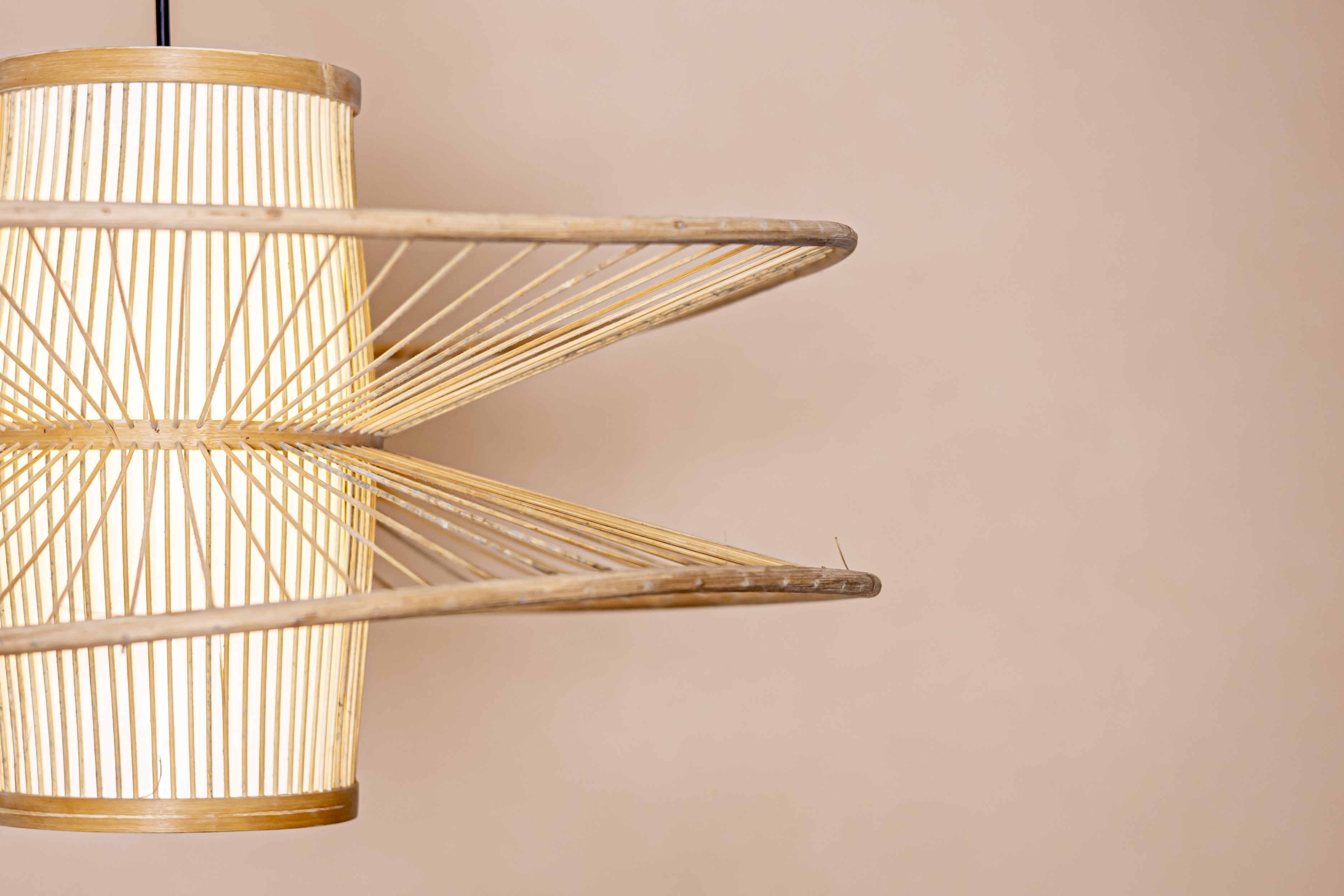 Bamboo Light |  Chandelier Lamp | Hanging light view 4
