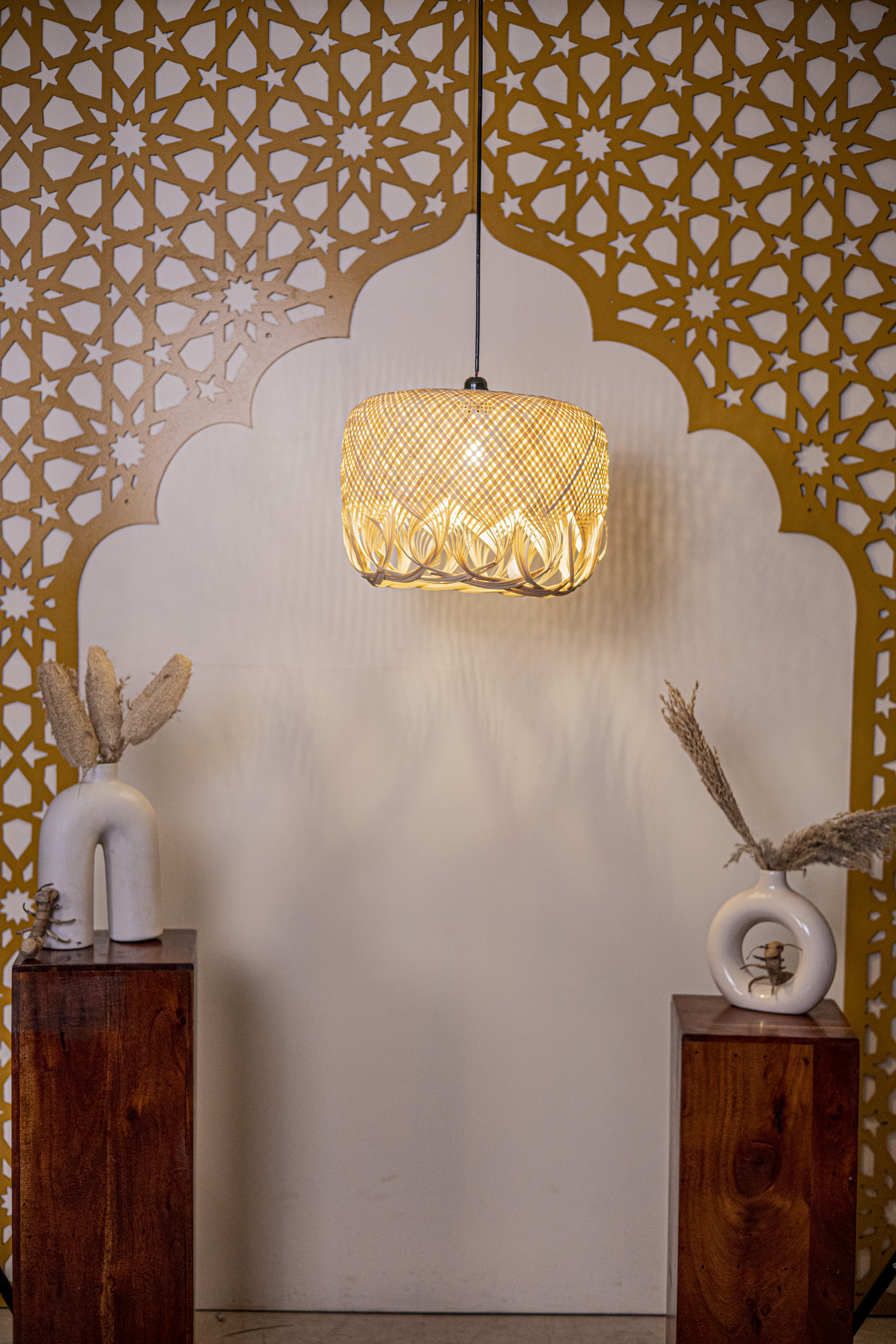 Bamboo Light |  Chandelier Lamp | Hanging light view 2