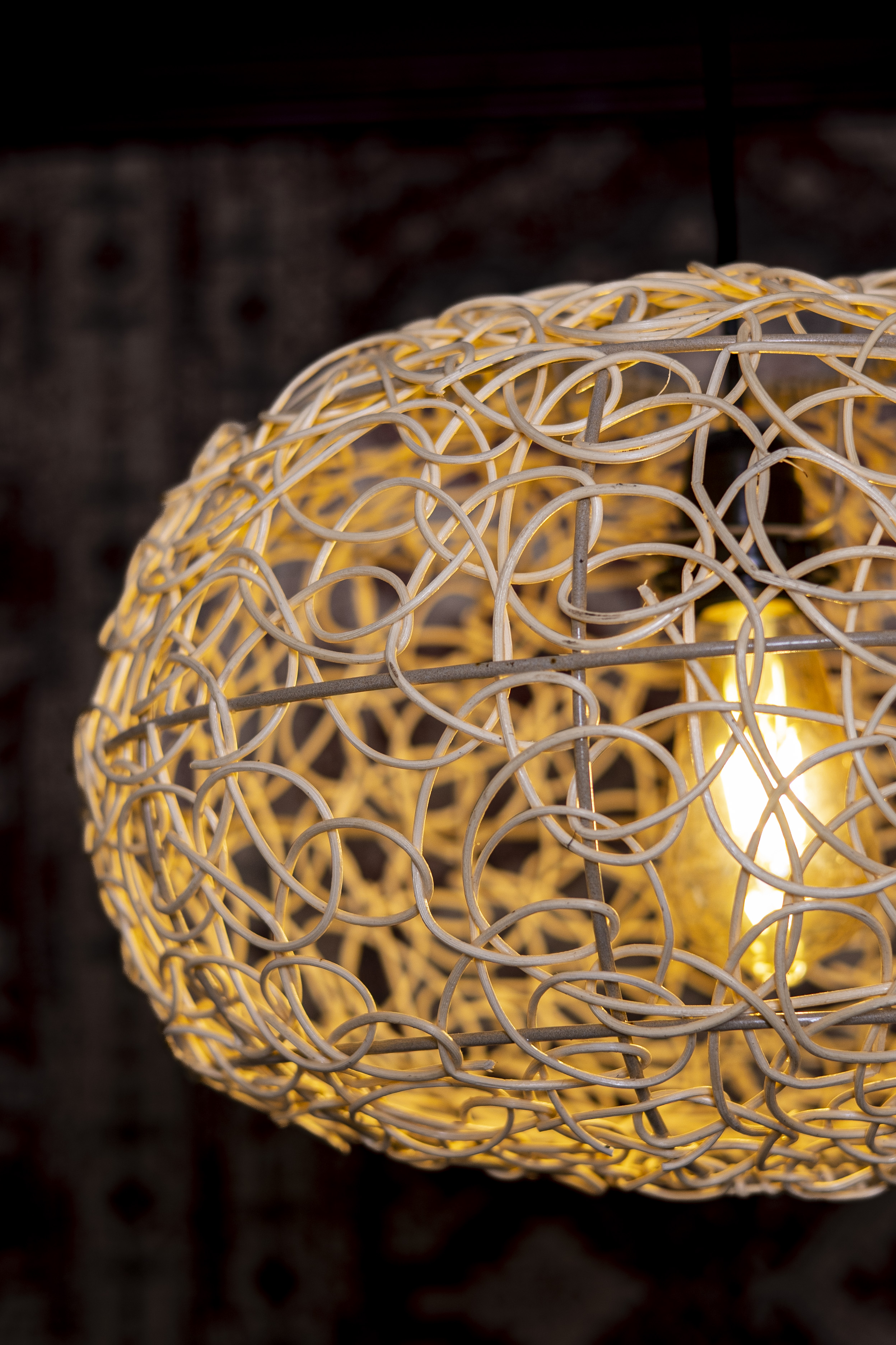 Bamboo Light |  Chandelier Lamp | Hanging light view 4