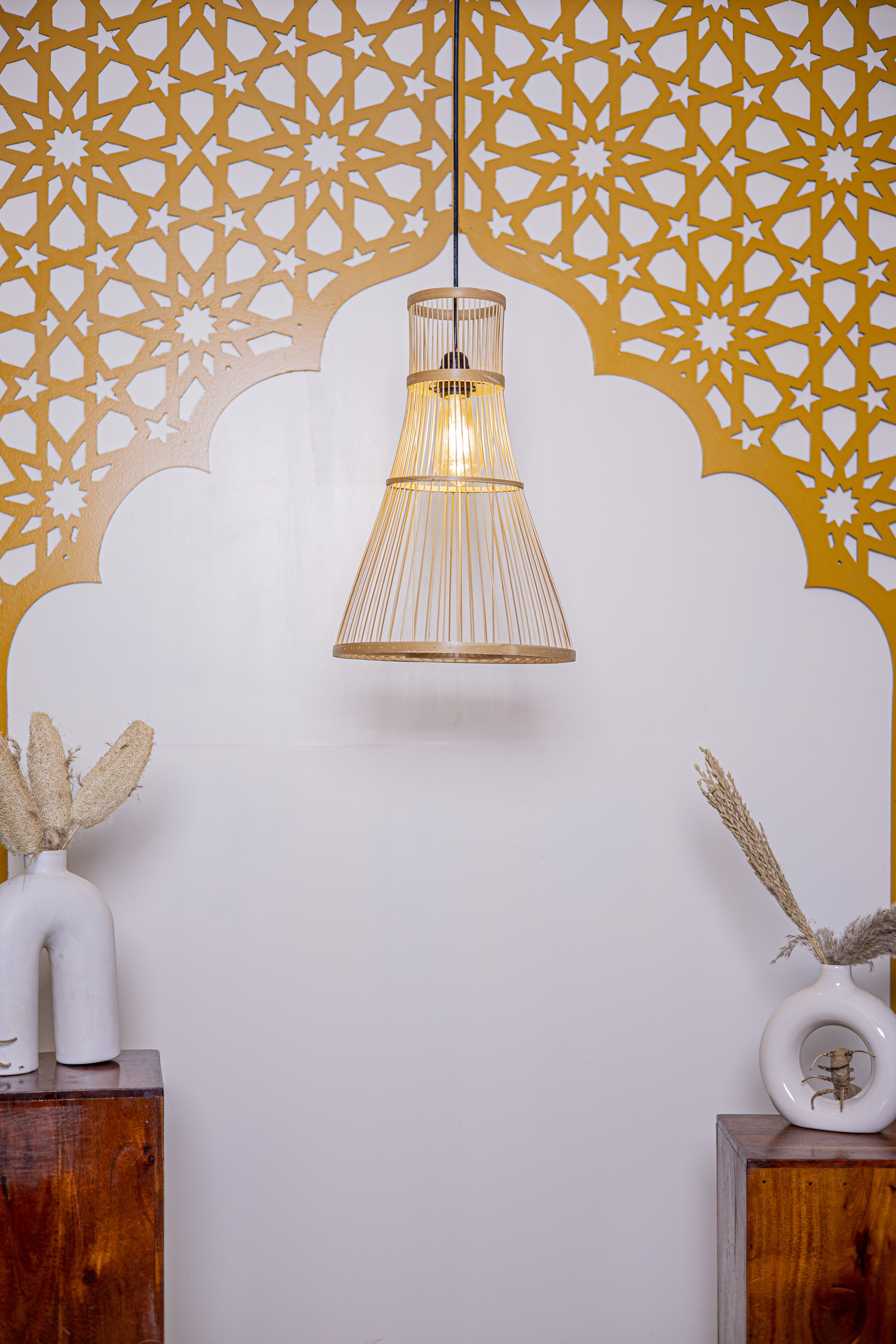 Bamboo Light |  Chandelier Lamp | Hanging light view 4